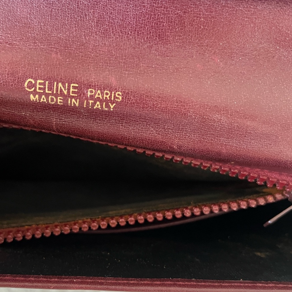 Celine Bordeaux Leather Crossbody Bag - Picture 14 of 15